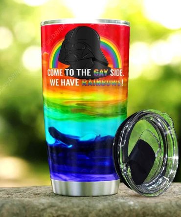 Rainbow Pride Tumbler - Insulated Stainless Steel Cup With Lid - Fun & Colorful Gift Idea