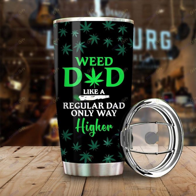 Funny Weed Dad Travel Mug - Durable, Insulated, Unique Gift For Cannabis Lovers - Image 6