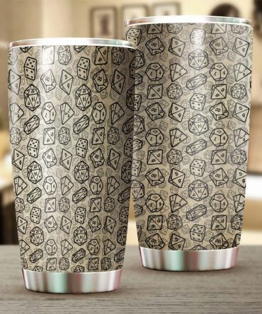 Stylish Dice Pattern Stainless Steel Tumbler - Perfect For Gamers & Dice Lovers - 20Oz Insulated Drinkware