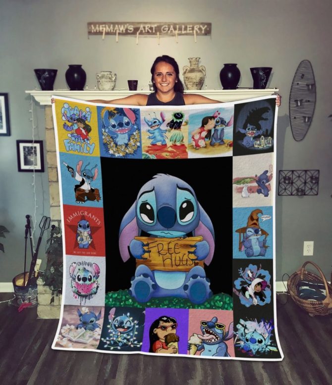 Cozy Stitch Fleece Blanket - Colorful Cartoon Collage For Kids & Fans - Warm & Soft Throw Blanket