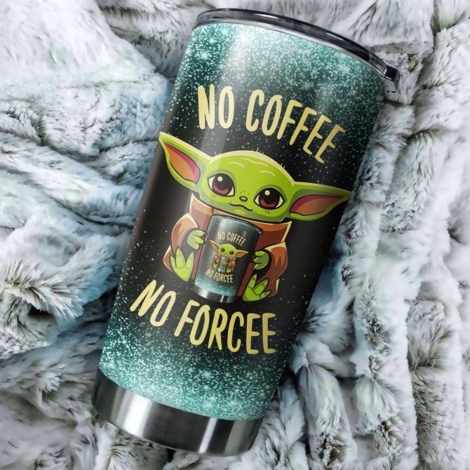 Adorable 'No Coffee No Forcee' Insulated Tumbler – Perfect Gift For Coffee Lovers