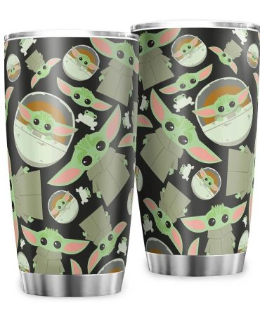 Baby Yoda Stainless Steel Travel Tumbler - Cute & Durable 20Oz Cup For Fans