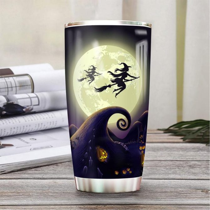 Magical Hocus Pocus Tumbler - Double Wall Insulated Halloween Mug - Witch Moon Design - Image 2