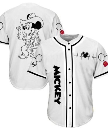 Vintage Mickey Mouse Baseball Jersey - Classic Cartoon Style For Disney Fans