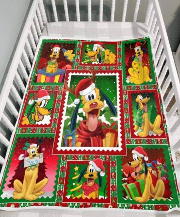 Festive Disney Pluto Christmas Blanket - Cozy Holiday Gift For Kids & Adults