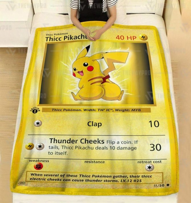 Cozy Pikachu Blanket - Fun Thicc Pikachu Design For Pokémon Fans - Image 3