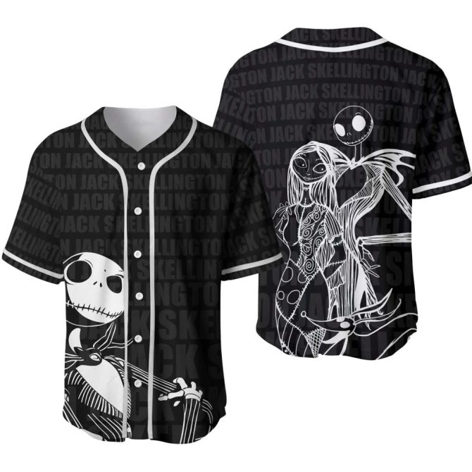 Nightmare Before Christmas Jack Skellington Baseball Jersey - Unisex Halloween Shirt
