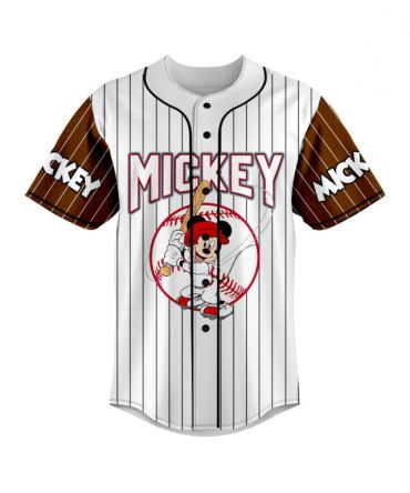 Vintage Mickey Baseball Jersey - Classic Stripes & Fun Design For Fans