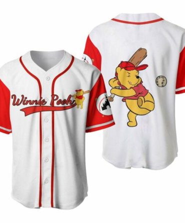 Vintage Winnie Pooh Baseball Jersey - Cute Cartoon Sports Shirt For Fans