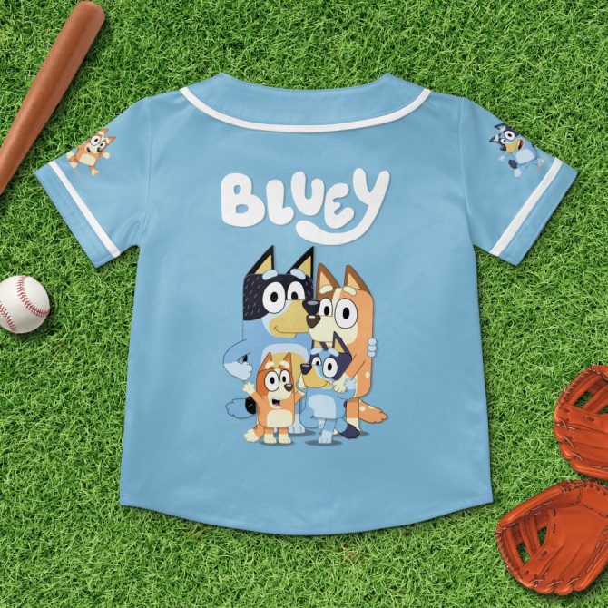 Custom Bluey Baseball Jersey - Personalize With Any Name - Perfect Gift For Kids! - Image 3