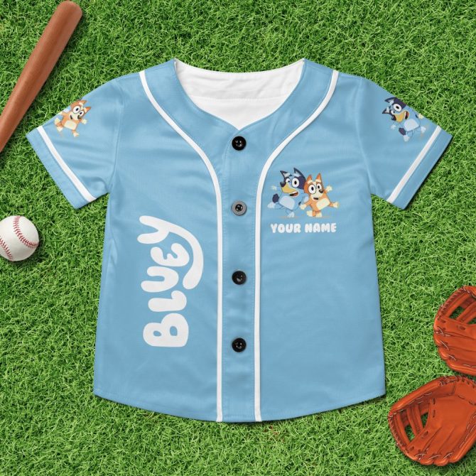 Custom Bluey Baseball Jersey - Personalize With Any Name - Perfect Gift For Kids! - Image 2