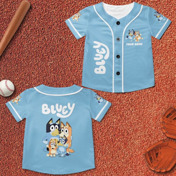 Custom Bluey Baseball Jersey - Personalize With Any Name - Perfect Gift For Kids! - Image 4