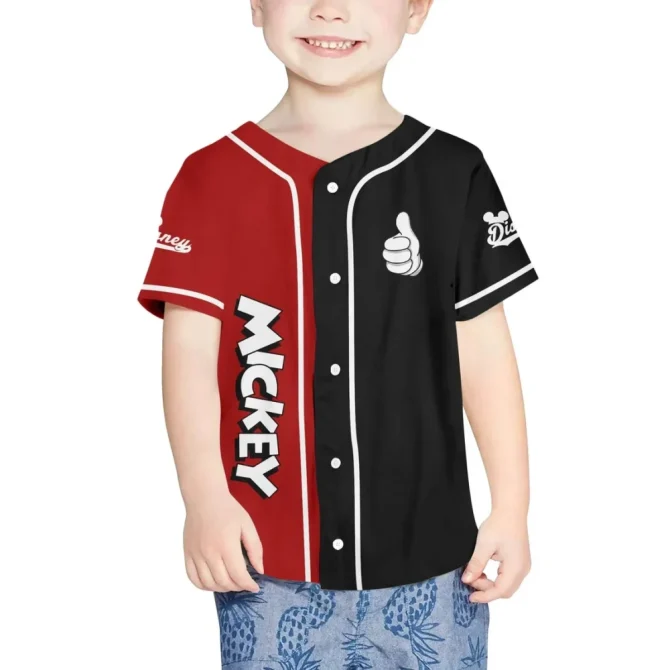 Customizable Mickey Baseball Jersey For Kids/Youth/Adults - Add Your Name & Number! - Image 4
