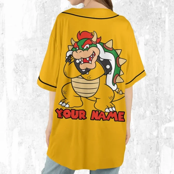 Custom Bowser Baseball Jersey - Kids/Youth/Adult Sizes - Personalize Your Name! - Image 5