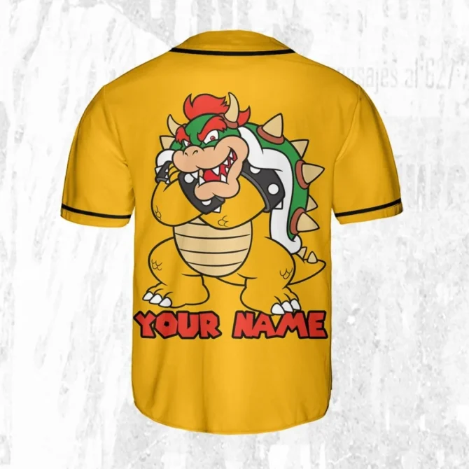 Custom Bowser Baseball Jersey - Kids/Youth/Adult Sizes - Personalize Your Name! - Image 3