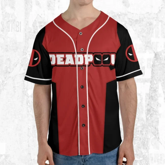 Customizable Deadpool Baseball Jersey - Personalized For Kids, Youth, Adults - Add Your Name! - Image 4