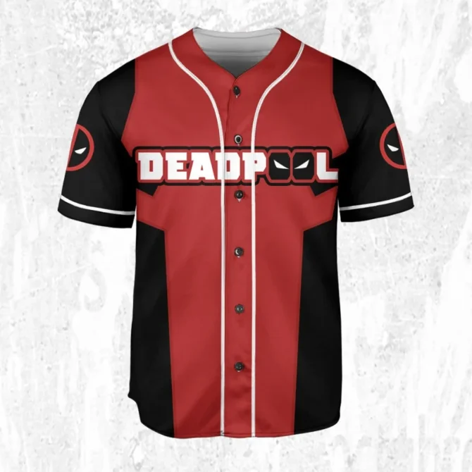 Customizable Deadpool Baseball Jersey - Personalized For Kids, Youth, Adults - Add Your Name! - Image 2