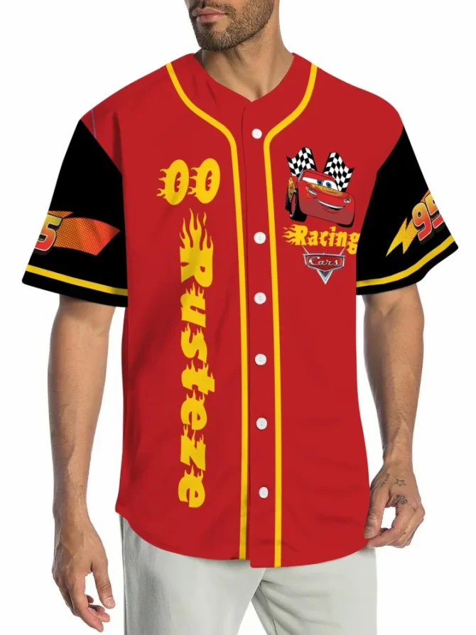 Custom Lightning Mcqueen Racing Jersey - Personalized Kids T-Shirt With Name & Number - Image 5