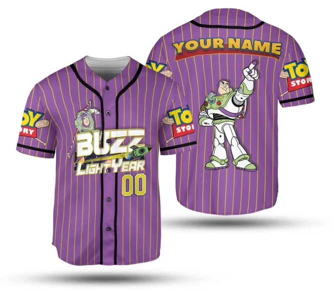 Custom Buzz Lightyear Baseball Jersey – Personalized Name & Number – Toy Story Fan Gear - Image 6