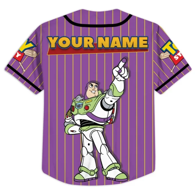 Custom Buzz Lightyear Baseball Jersey – Personalized Name & Number – Toy Story Fan Gear - Image 3