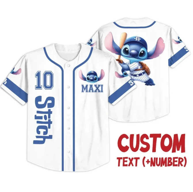 Custom Stitch Baseball Jersey - Personalized Text & Number - Perfect Gift For Fans!
