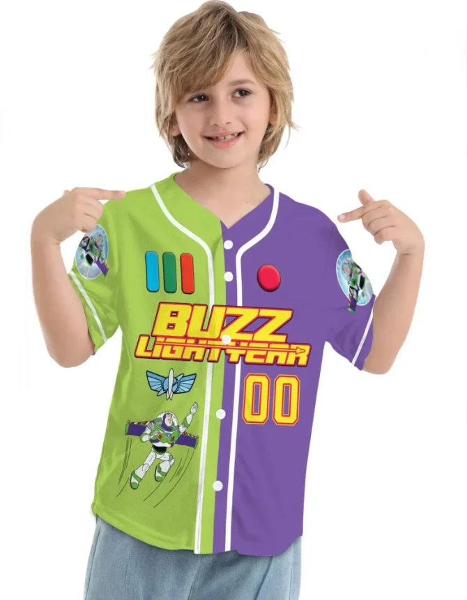 Custom Buzz Lightyear Baseball Jersey - Add Your Name & Number - Toy Story Fan Gear - Image 2