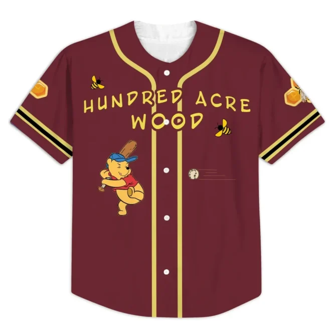 Custom Hundred Acre Wood Baseball Jersey – Personalized Text & Number Tee - Image 3