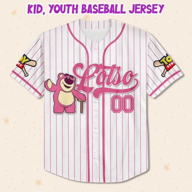 Customizable Kids/Youth Baseball Jersey - Cute Bear Theme, Add Your Name! - Image 2