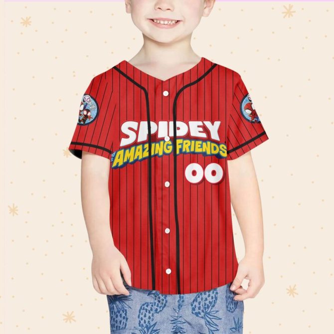 Custom Spidey & Friends Baseball Jersey - Kids/Youth/Adult - Personalize With Your Name! - Image 4
