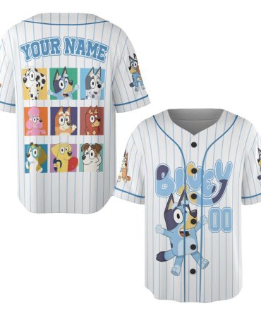 Customizable Kids' Cartoon Baseball Jersey - Fun Character Print - Add Your Name!