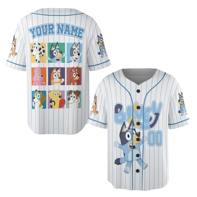 Customizable Kids' Cartoon Baseball Jersey - Fun Character Print - Add Your Name!