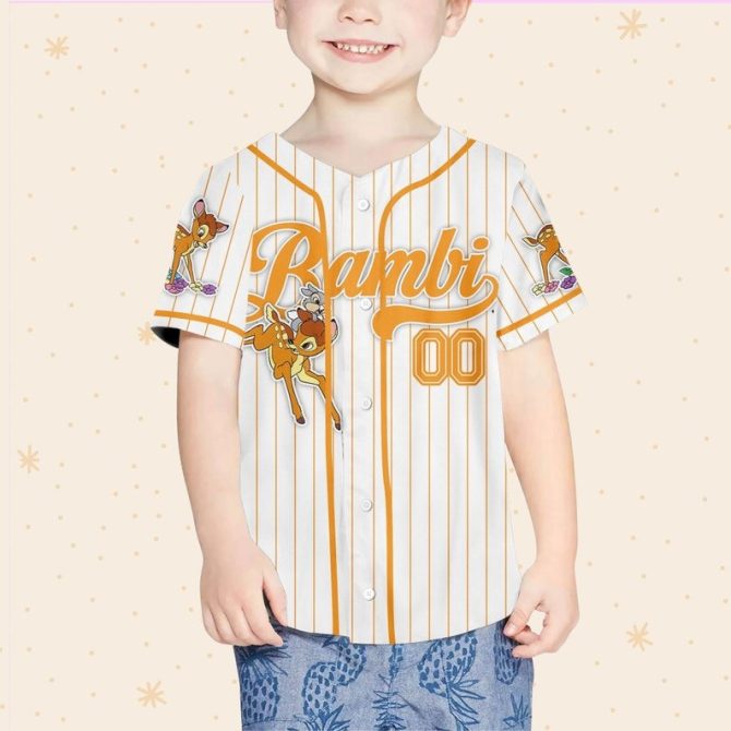 Custom Bambi Baseball Jersey For Kids/Adults - Personalize With Your Name! - Image 3