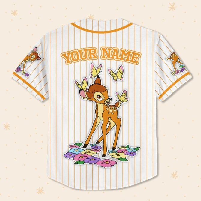 Custom Bambi Baseball Jersey For Kids/Adults - Personalize With Your Name! - Image 4