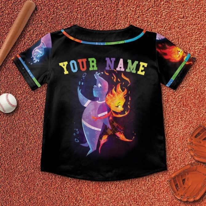 Customizable Elemental Baseball Jersey - Personalized Name & Number - Unique Fantasy Design - Image 2