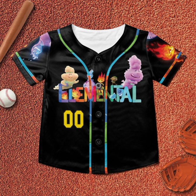 Customizable Elemental Baseball Jersey - Personalized Name & Number - Unique Fantasy Design - Image 3