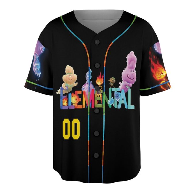 Customizable Elemental Baseball Jersey - Personalized Name & Number - Unique Fantasy Design - Image 4