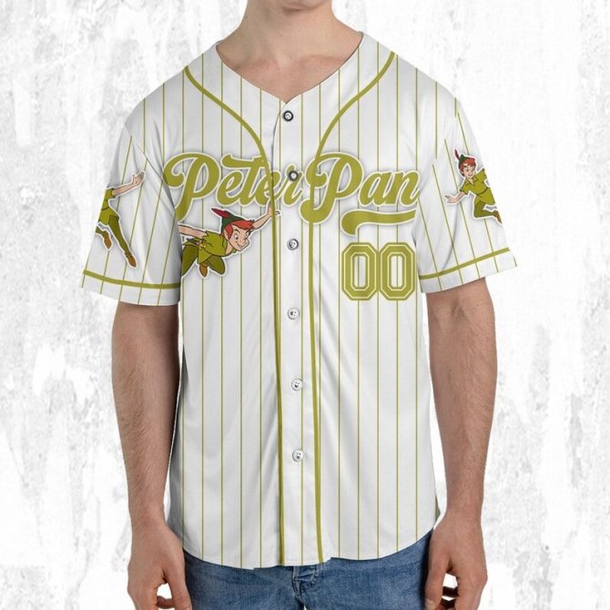Customizable Peter Pan Baseball Jersey - Personalized Kids/Youth/Adult Sizes - Image 4