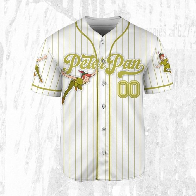 Customizable Peter Pan Baseball Jersey - Personalized Kids/Youth/Adult Sizes - Image 6