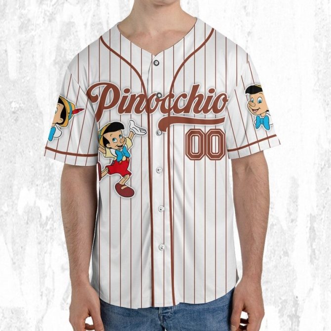 Custom Pinocchio Baseball Jersey – Personalize For Kids, Youth & Adults – Unique Gift Idea! - Image 4
