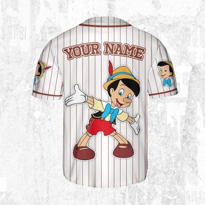 Custom Pinocchio Baseball Jersey – Personalize For Kids, Youth & Adults – Unique Gift Idea! - Image 5