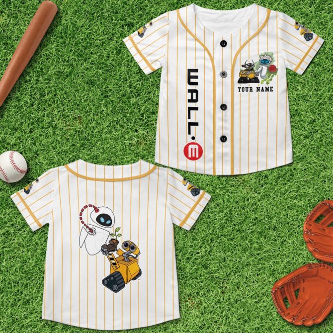 Custom Kids Baseball Jersey - Cute Robot Design - Personalized Name - Perfect Gift!