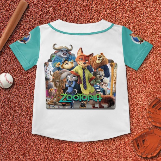 Custom Zootopia Kids' Baseball Jersey - Fun & Vibrant Animal Design - Perfect For Little Fans! - Image 2