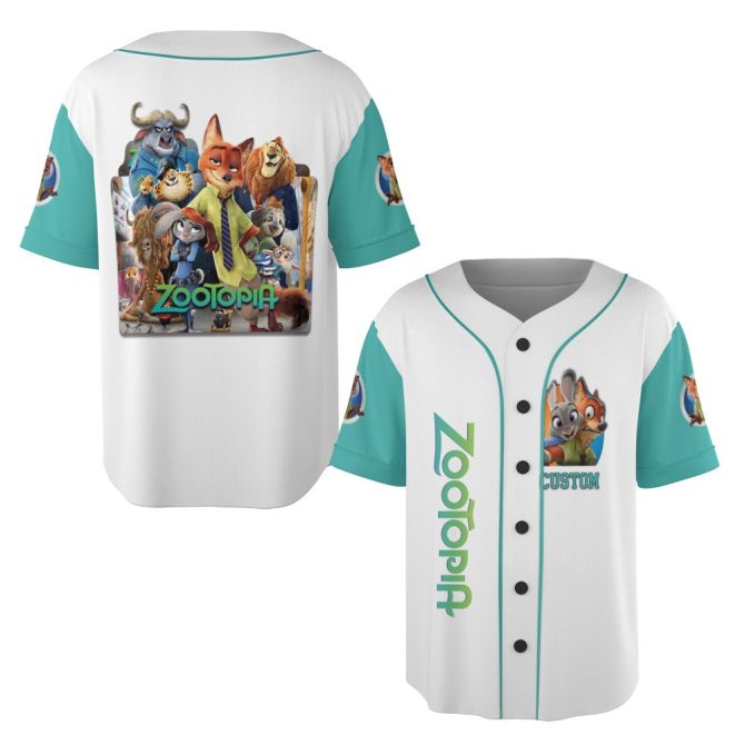 Custom Zootopia Kids' Baseball Jersey - Fun & Vibrant Animal Design - Perfect For Little Fans! - Image 5
