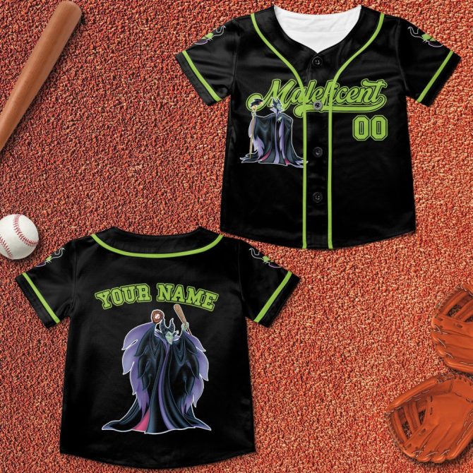 Customizable Maleficent Baseball Jersey – Personalized Name & Number, Perfect For Fans