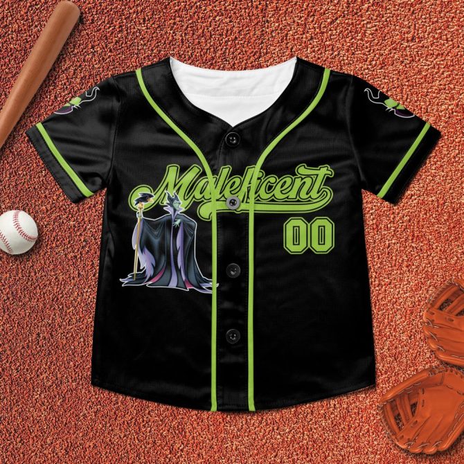 Customizable Maleficent Baseball Jersey – Personalized Name & Number, Perfect For Fans - Image 2
