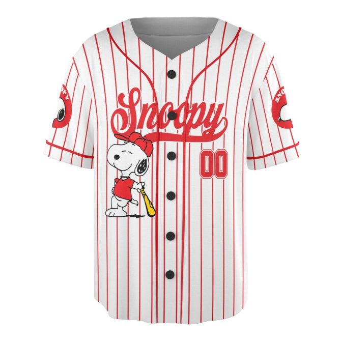 Customizable Snoopy Baseball Jersey For Kids – Personalized Name & Number, Fun Sports Apparel - Image 4