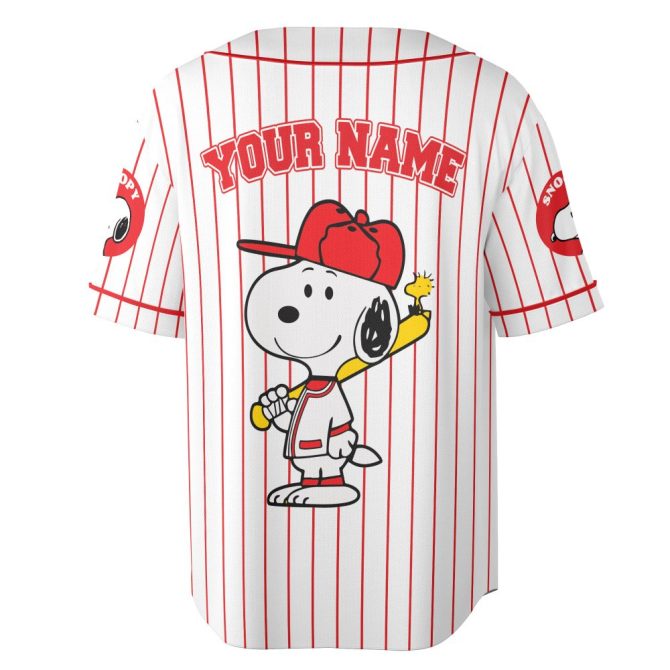 Customizable Snoopy Baseball Jersey For Kids – Personalized Name & Number, Fun Sports Apparel - Image 5