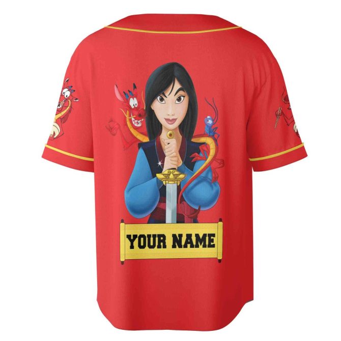 Custom Mulan Baseball Jersey - Personalized Kids Sports Shirt With Name - Image 6