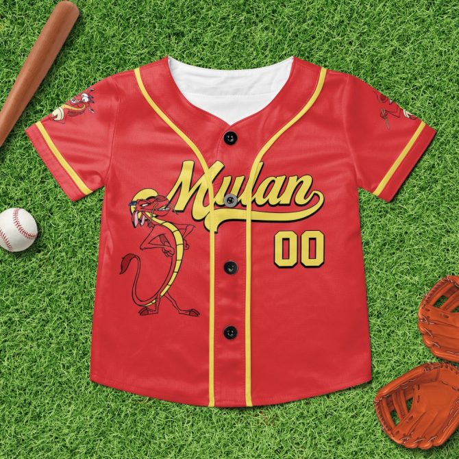 Custom Mulan Baseball Jersey - Personalized Kids Sports Shirt With Name - Image 2