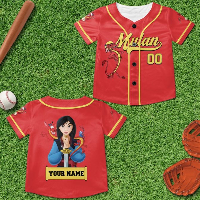 Custom Mulan Baseball Jersey - Personalized Kids Sports Shirt With Name
